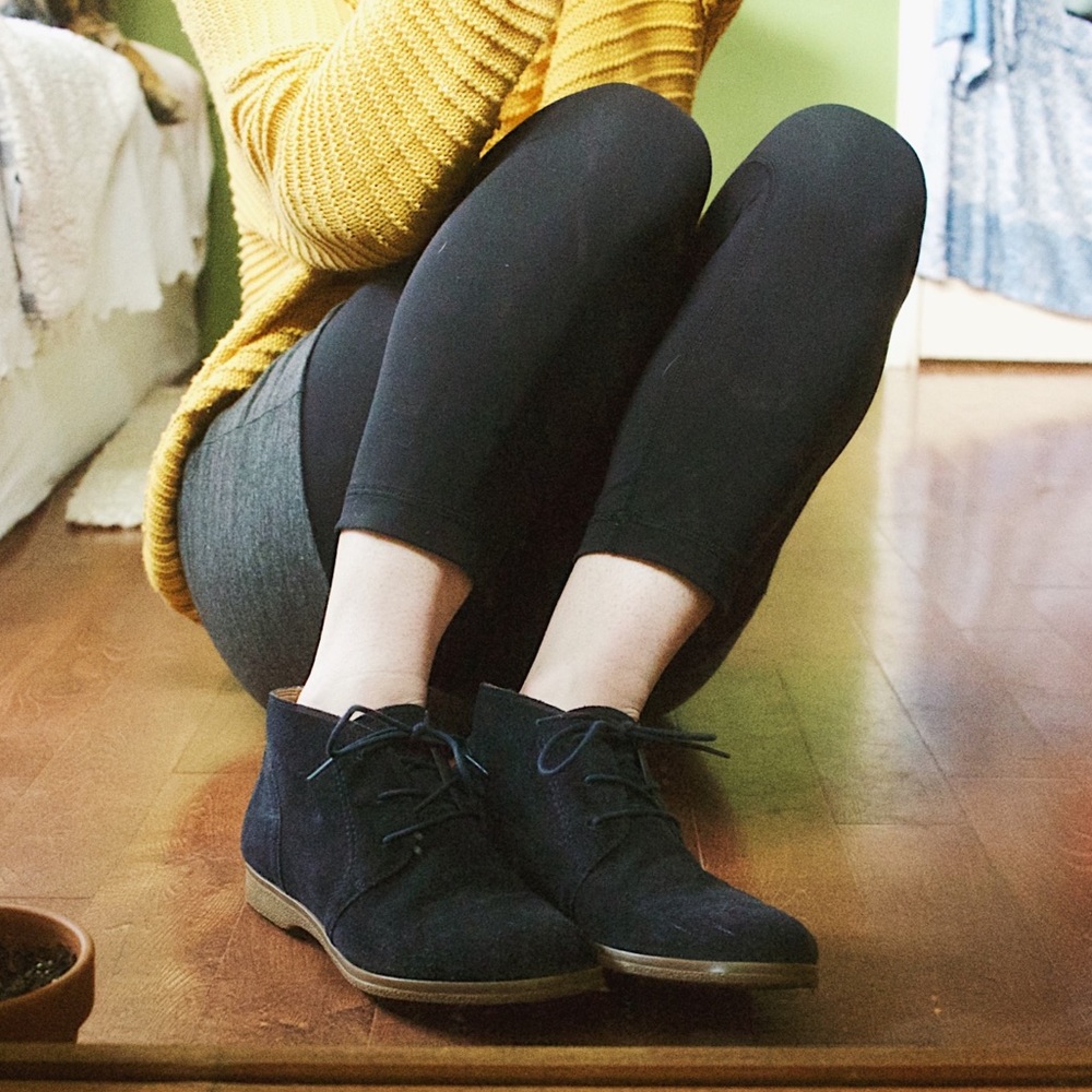 Dark blue Franco Sarto ankle booties